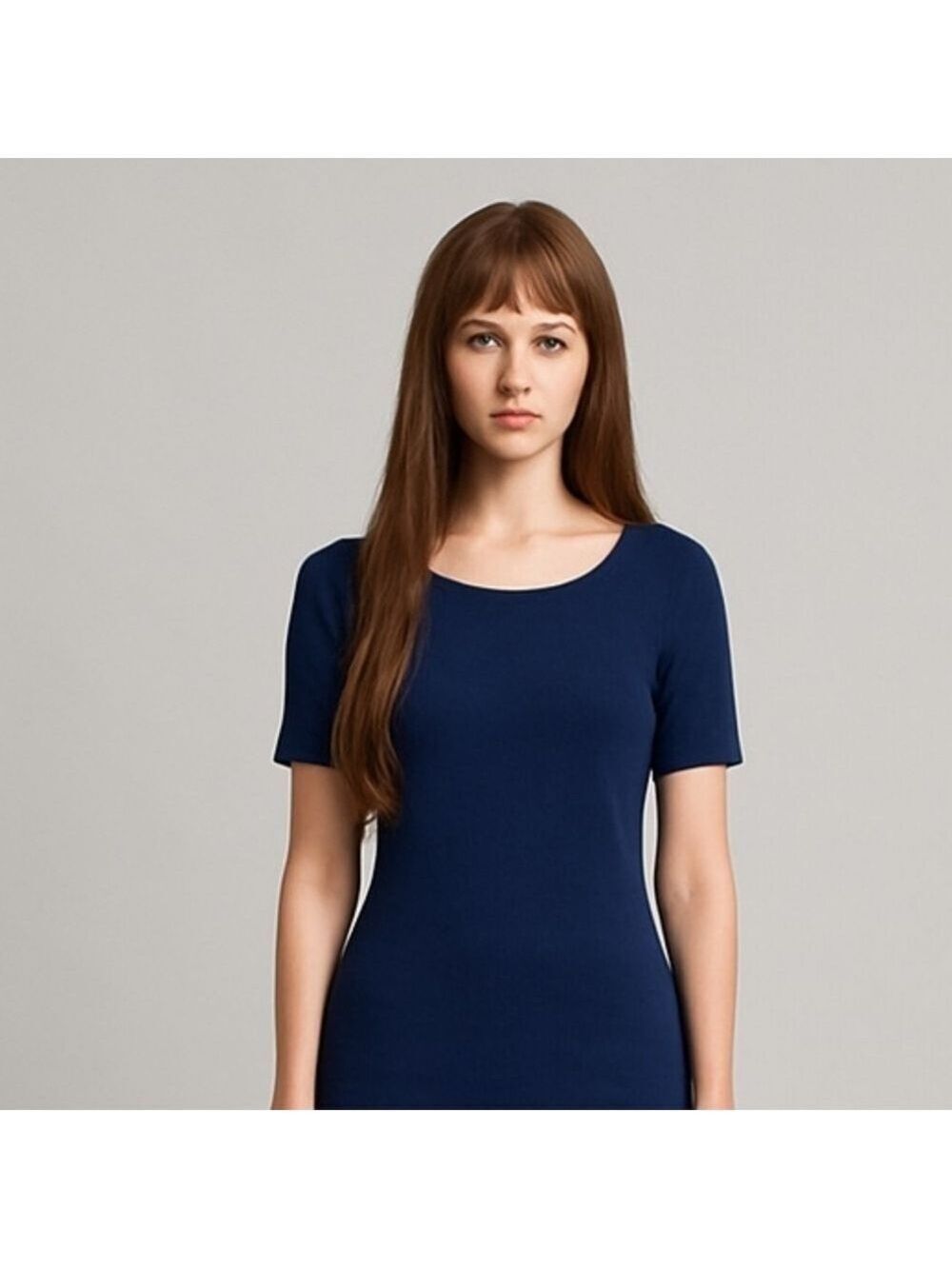 Banana Republic Wool Blend Peplum Knit Sweater Large Night Sky